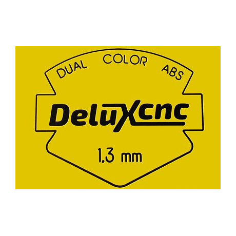 Zweifarbiger Kunststoff zum Gravieren, gelb-schwarz