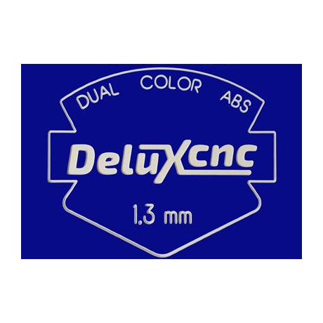 Zweifarbiger Kunststoff zum Gravieren, dunkelblau-weiß