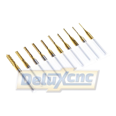 Set of PCB end mill Ti 0,8 - 3mm