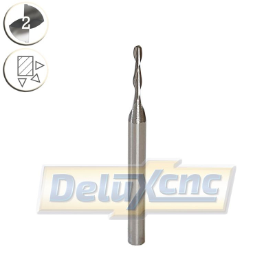 Two flute carbide Ball nose end mill Φ1,5mm Lc7mm