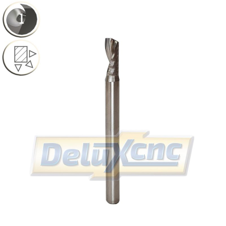 Einschneidiger Premium-Hartmetallfräser Φ3,175 mm Lc8 mm