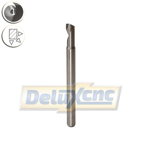 Einschneidiger Hartmetallschneider für Aluminium 3/7 mm