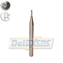 Single flute carbide end mill Φ1mm Lc4mm