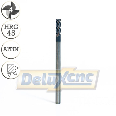 Vierschneidiger Hartmetallfräser AlTiN 3/8 mm