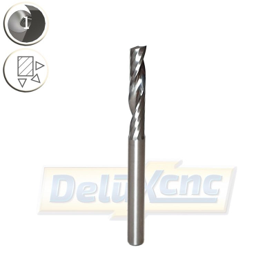 Single flute carbide end mill Φ3,175x17x38mm