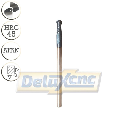 Two flute carbide Ball nose end mill R1.5mm AlTiN