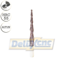 Two flute carbide tapered ball nose end mill R1/8mm