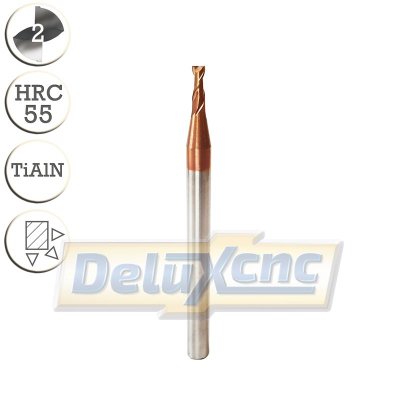 Two flutes carbide end mill cutter TiAlN coated 2/5 mm