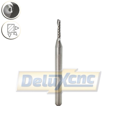 Single flute carbide end mill Φ1,5mm  Lc7mm