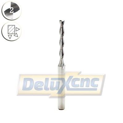 Two flute carbide end mill premium Φ2mm Lc17mm