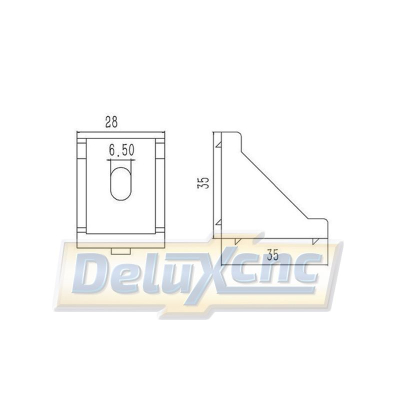 Rechtwinkliger Verbinder für 30x30-Profil