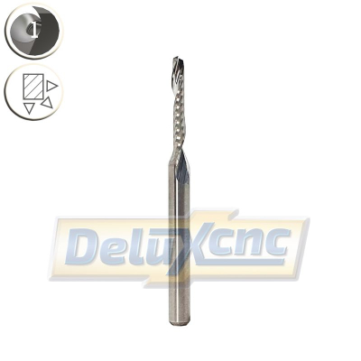 Single flute carbide premium end mill Φ2mm  Lc12mm
