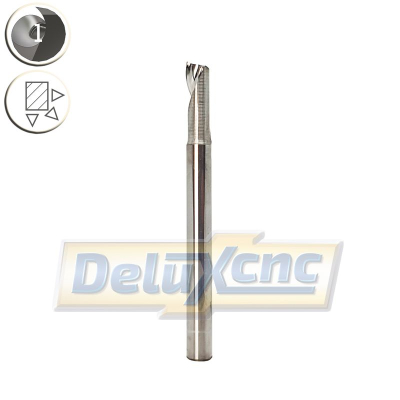 Single flute carbide end mill for aluminium 4/12 mm