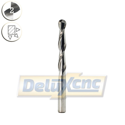 Two flute carbide Ball nose end mill Φ4mm Lc25mm