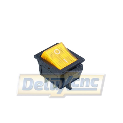 Kolískový vypínač 15A oranžový 6pin