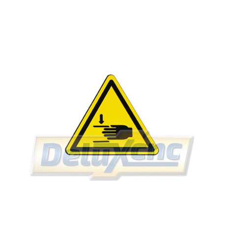 Quetschgefahr für die Hand, 52 x 46 x 1,5 mm