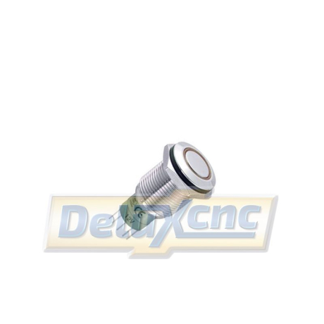 Vandalensicherer Drucktaster mit LED-Verriegelung, weiß, 16 mm