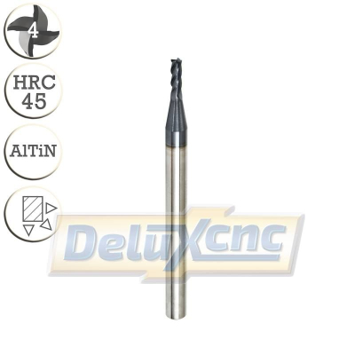 Four flute carbide End Mill 2,5/7 mm AlTiN