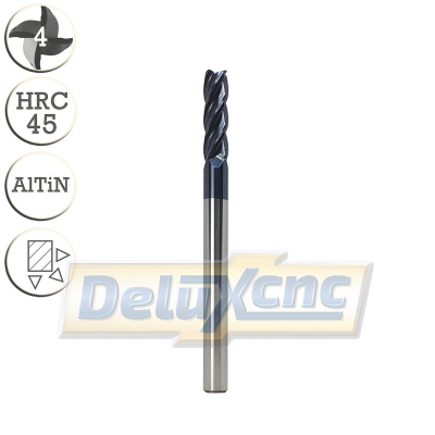 Vierschneidiger Hartmetallfräser AlTiN 6/20 mm lang