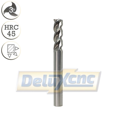 Three flute carbide End Mill for aluminium Φ8  Lc25  D8mm