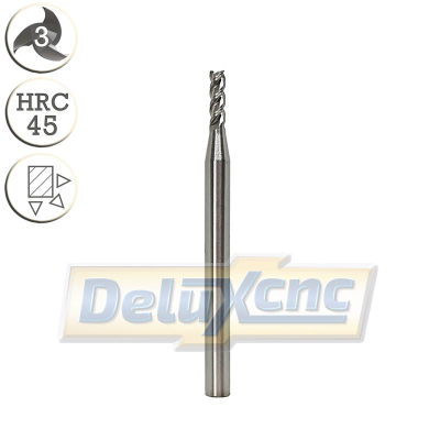 Dreischneidiger Hartmetallschneider für Aluminium 2,5/8 mm