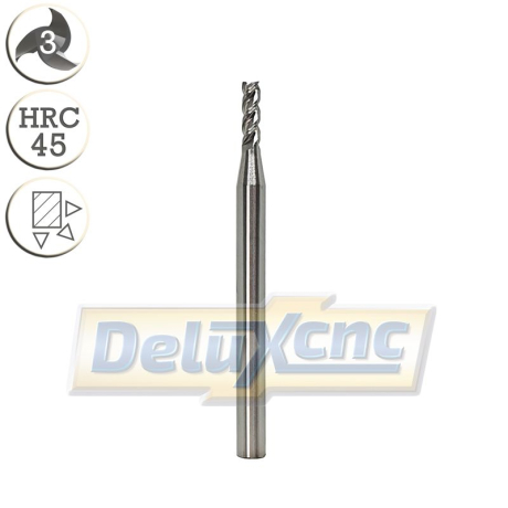 Dreischneidiger Hartmetallschneider für Aluminium 2,5/8 mm