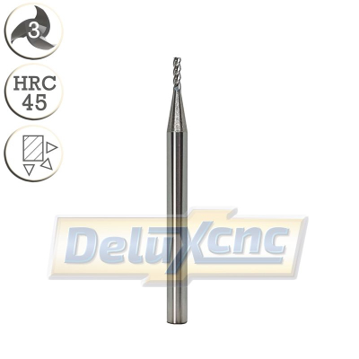 Dreischneidiger Hartmetallschneider für Aluminium 1,5/5 mm