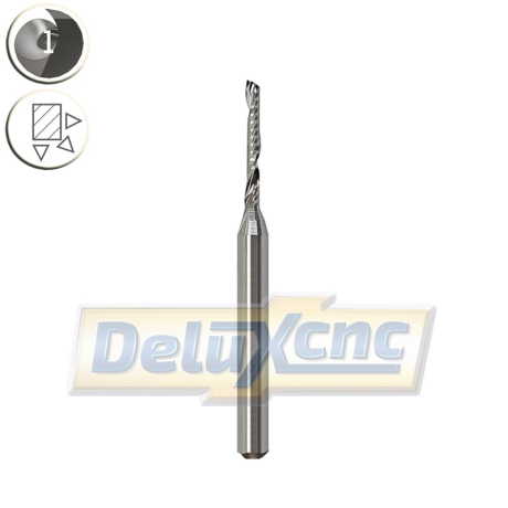 Hochwertiger einseitig geschliffener Hartmetallfräser Φ1,5 mm Lc12 mm