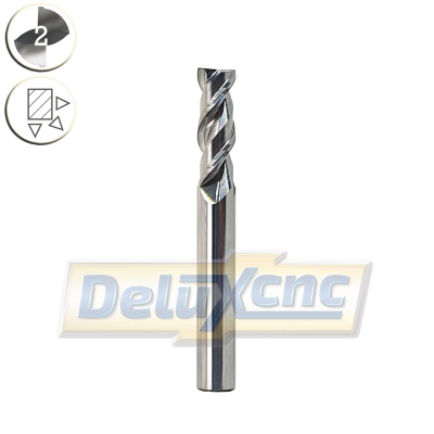 Two flutes carbide end mill cutter for aluminium 6/18 mm