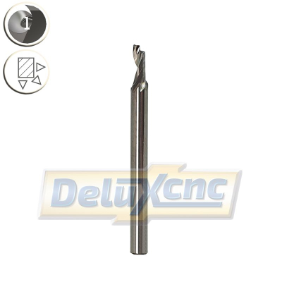 Single flute carbide  end mill Aluminium 2,5/6 mm