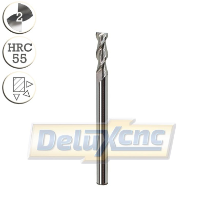 Two flutes carbide end mill cutter for aluminium 4/12 mm