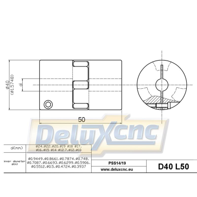Flexible Kupplung Spezial 14/19 mm