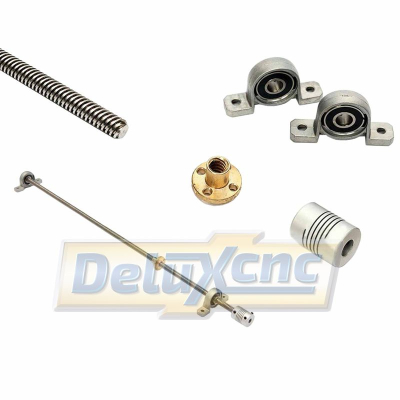 Trapezoidal screw T8/2 500mm set