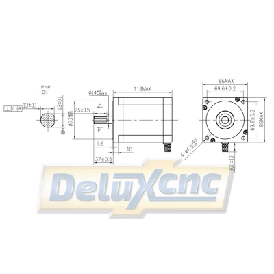 Stepper motor Nema34, 8,4 N.M D14mm