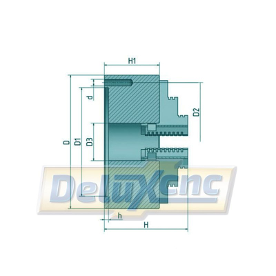 Universelles selbstzentrierendes Futter 80 mm