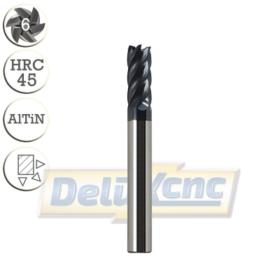 Šestbritá karbidová fréza AlTiN 6/15 mm