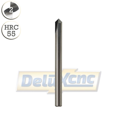 Abgeschrägter Hartmetallfräser für Aluminium, 4 mm, 90°