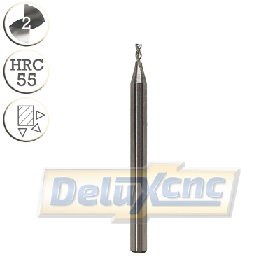 Two flutes carbide end mill cutter for aluminium Φ1mm