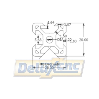 V-slot hliníkový profil stavebnicový 20x20
