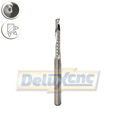 Single flute carbide end mill premium Φ2,5mm Lc12mm