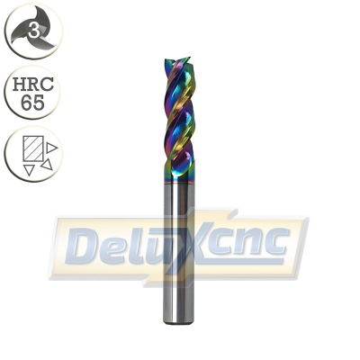 Three flute carbide end mill DLC coating Φ6mm