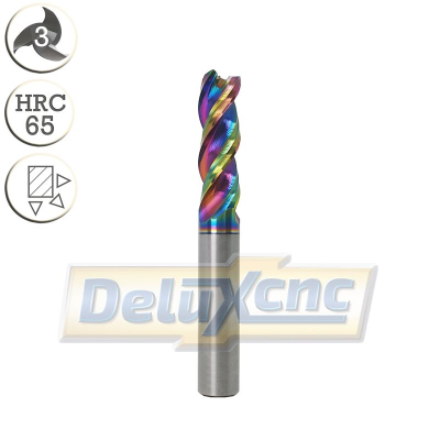 Three flute carbide end mill DLC coating Φ10mm