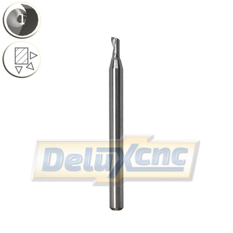 Einschneidiger Hartmetallschneider für Aluminium Φ2 Lc4mm