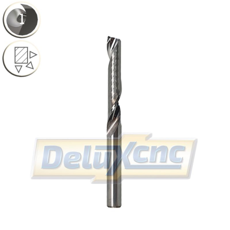 Einschneidiger Hartmetallschneider für Aluminium Φ4 Lc22mm