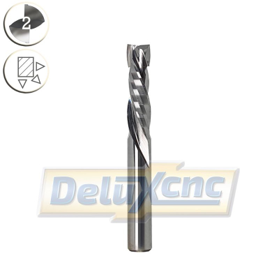 UP & DOWN Cut Two Flutes Spiral Carbide Mill Φ6mm Lc22mm