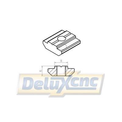 T-slot nut M6 for profile 30x30
