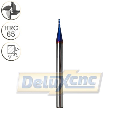 Four flute carbide End Mill Φ1mm F-Nano blue