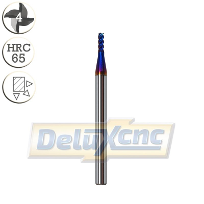 Four flute carbide End Mill Φ2mm F-Nano blue