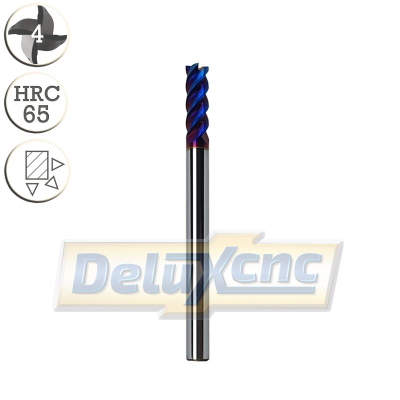 Vierklingen-TK-Fräser Φ4mm F-Nano blau