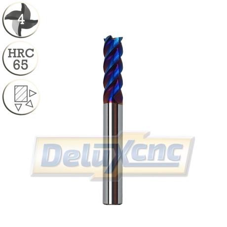 Vierklingen-TK-Fräser Φ6mm F-Nano blau